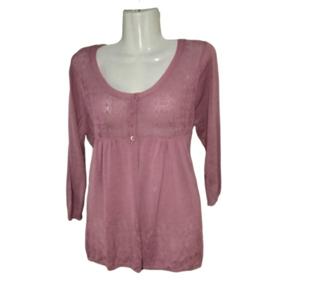 Dusty pink cardigan sweater